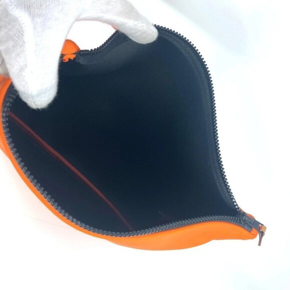 HERMES Neoban Flat Pouch GM clutch bag bag Pouch polyamide Orange - Picture 8 of 11